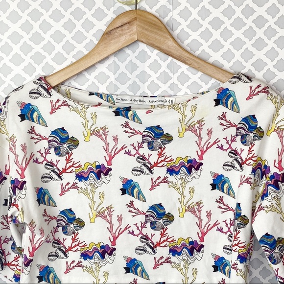 GUC & Other Stories Shell Algae Printed Crop Top - Picture 2 of 12